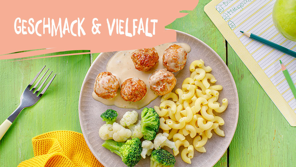 Geschmack und Vielfalt Kitas Tellerbild Essen